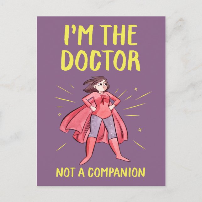 Carte Postale Je suis le Docteur. Pas un Compagnon. (Devant)