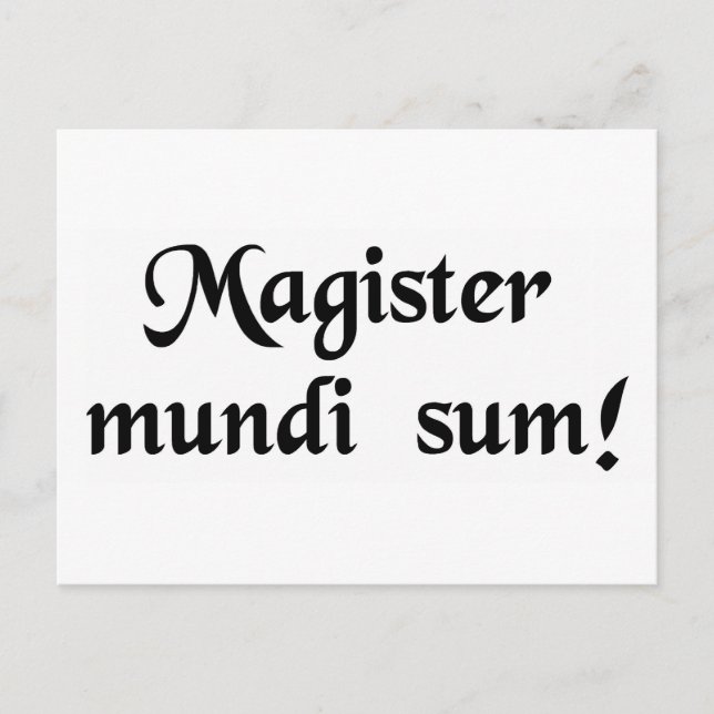 Carte Postale Je suis le maître de l'univers ! (Devant)