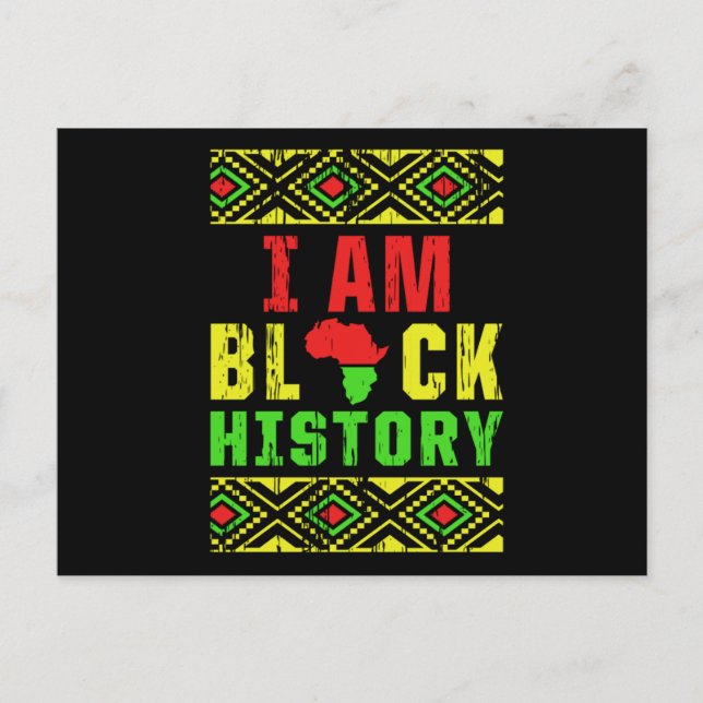 Carte Postale Je suis Noir Histoire Afrique Amérique Droits de l (Devant)