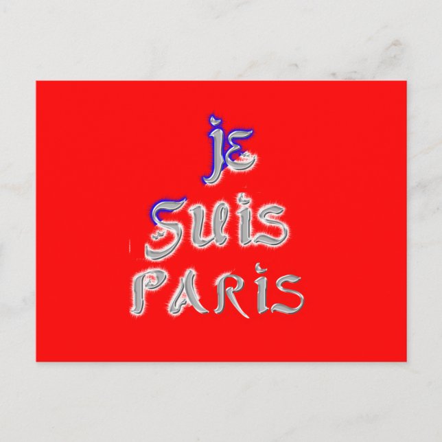 Carte Postale Je Suis Paris Art Print (Devant)