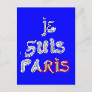 Carte Postale Je Suis Paris Art Print