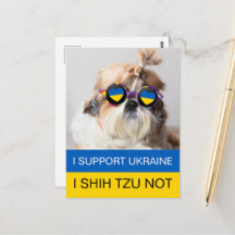 Je suis pour l'Ukraine Je Shih Tzu Pas le drapeau