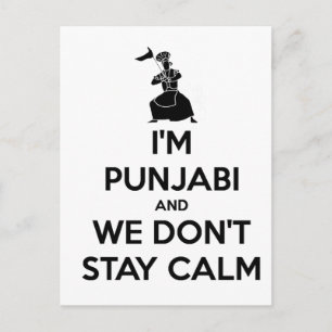 Carte Postale Je suis Punjabi et nous ne gardons pas le calme
