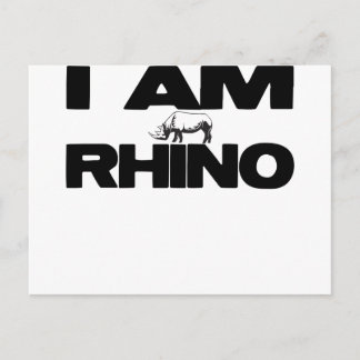 CARTE POSTALE JE SUIS RHINO
