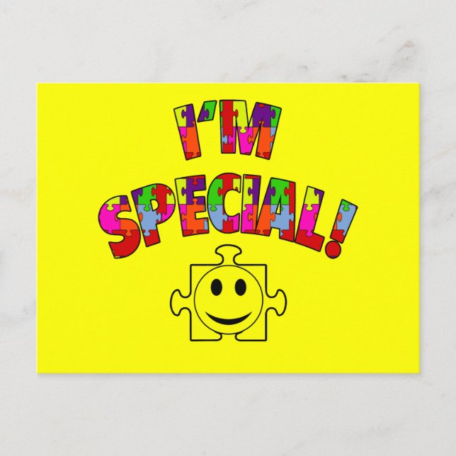 Carte Postale Je suis Spécial ! Sensibilisation autistique (Devant)