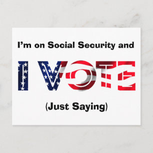Carte Postale Je suis sur la sécurité sociale et je vote