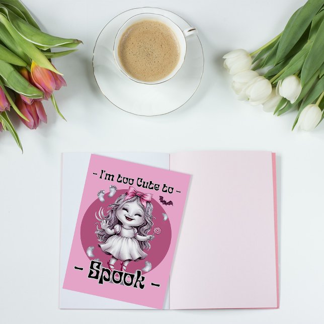 Carte Postale "Je suis trop mignon pour parler," Joyeux fantôme  (Créateur téléchargé)