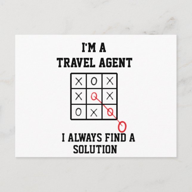 Carte Postale Je Suis Un Agent De Voyage Je Trouve Toujours Une  (Devant)