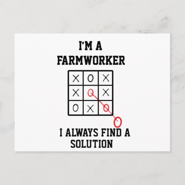 Carte Postale Je Suis Un Agriculteur Je Trouve Toujours Une Solu (Devant)