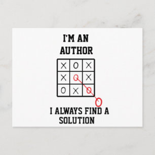 Carte Postale Je suis un auteur, je trouve toujours une solution