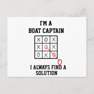 Carte Postale Je suis un capitaine de bateau, je trouve toujours