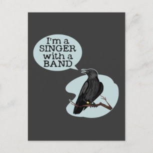 Carte Postale Je suis un chanteur avec un groupe