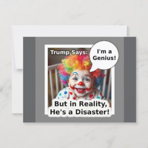 Carte Postale Je suis un dessin génial de clown de bébé