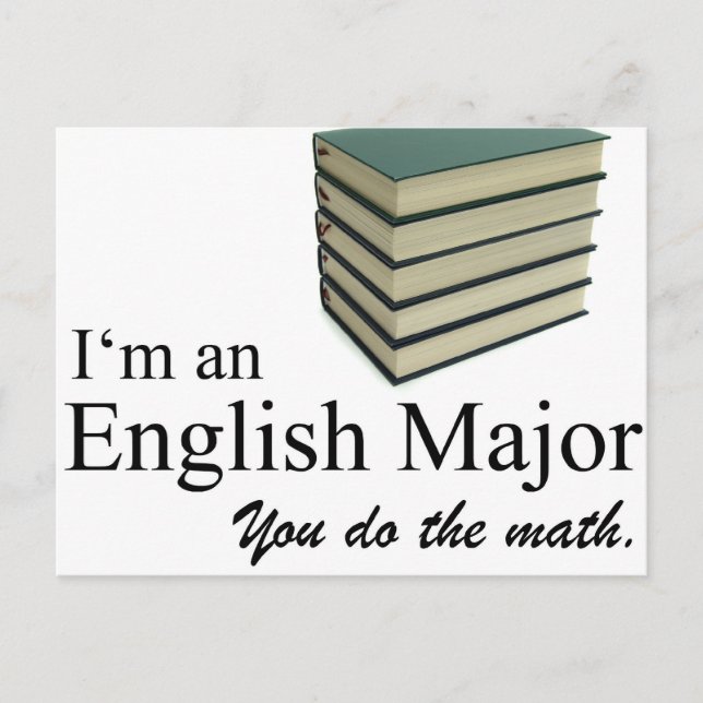Carte Postale Je suis un major anglais, vous faites les maths. (Devant)