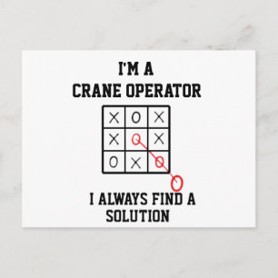 Carte Postale Je suis un opérateur de grue, je trouve toujours u