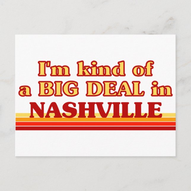 Carte Postale Je suis un peu une AFFAIRE à Nashville (Devant)