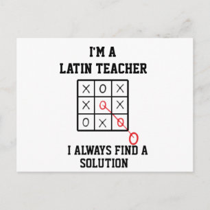 Carte Postale Je suis un professeur de latin, je trouve toujours