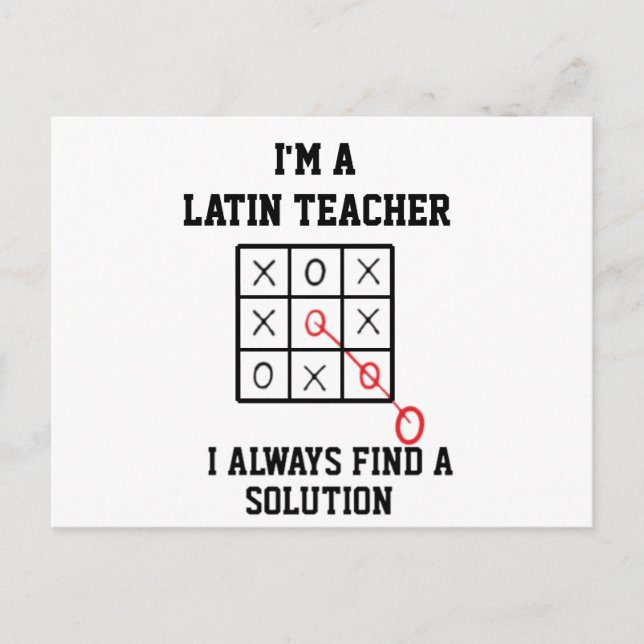 Carte Postale Je suis un professeur de latin, je trouve toujours (Devant)