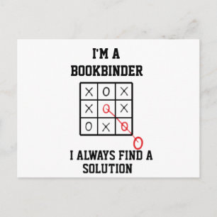 Carte Postale Je suis un relieur Je trouve toujours une solution