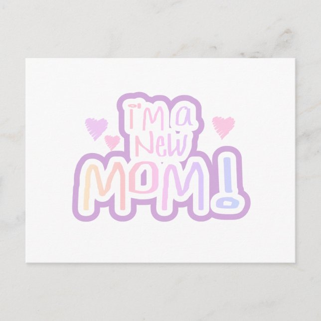 Carte Postale Je suis une nouvelle maman Tshirts et cadeaux (Devant)