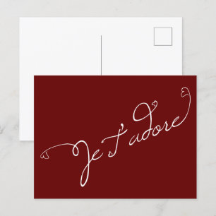 Carte postale Je T'adore