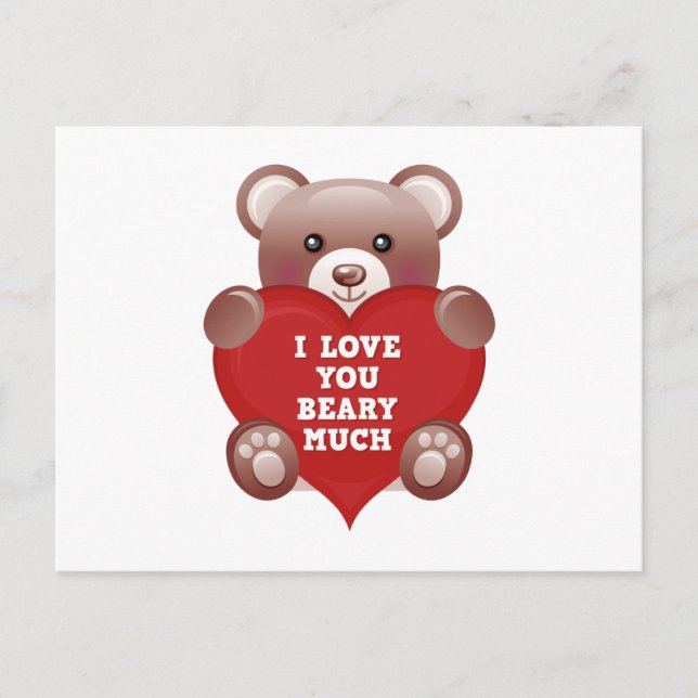 Carte Postale Je T'Aime Beaucoup De Méfiez-Vous (Devant)