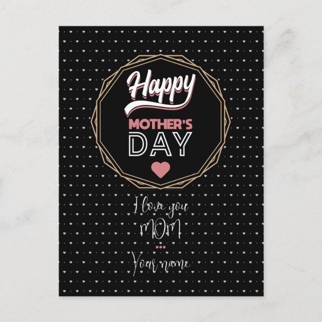 Carte Postale Je t'aime maman (Devant)