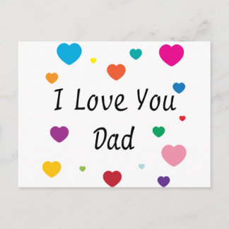 Carte Postale Je T'Aime, Papa