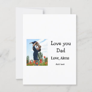 Carte Postale Je t'aime papa fête des pères élégant ajouter du t