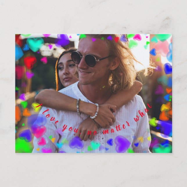 Carte Postale Je t'aime, peu importe (Devant)