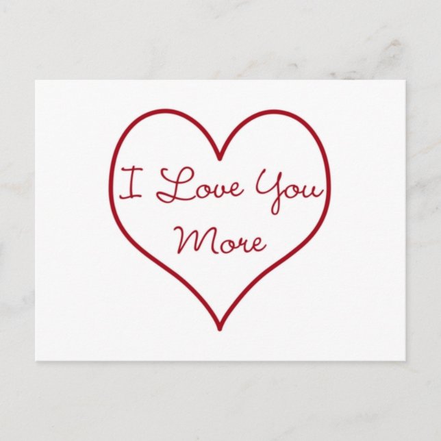 Carte Postale Je t'aime plus (Devant)