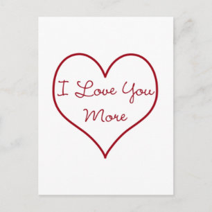 Carte Postale Je t'aime plus