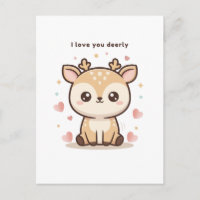 Je T'Aime Tendrement Joli Puchi Dōshi Cerf Noël