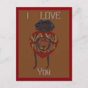 Carte Postale Je T'Aime ! Texte Nakupenda Sana African Swahili