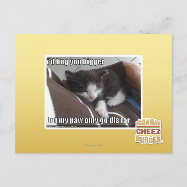 Carte Postale Je te serrerais plus gros. (Devant)