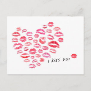 Carte Postale Je T'Embrasse Coeur