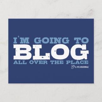 Carte Postale Je vais bloguer partout (LiveJournal)