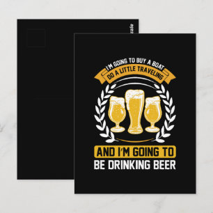 Carte Postale Je vais boire de la bière