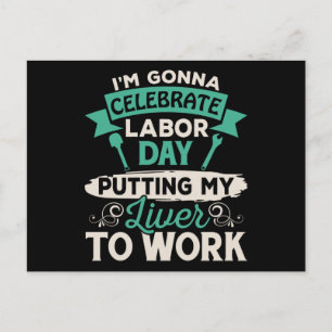 Carte Postale Je vais célébrer la fête du travail