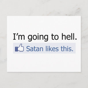 Carte Postale Je vais en enfer