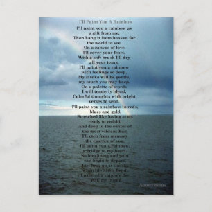 Carte Postale Je vais te peindre un arc-en-ciel