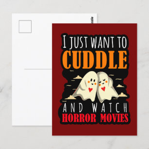 Carte Postale Je Veux Juste Casser Et Regarder Des Films D'Horre