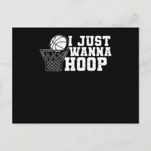 Carte Postale Je Veux Juste Hoop   Conception du basket-ball