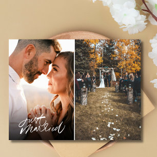 Carte Postale Je viens de marier deux Mariage photo Merci