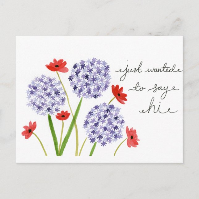 Carte Postale Je voulais juste dire Salut (Devant)