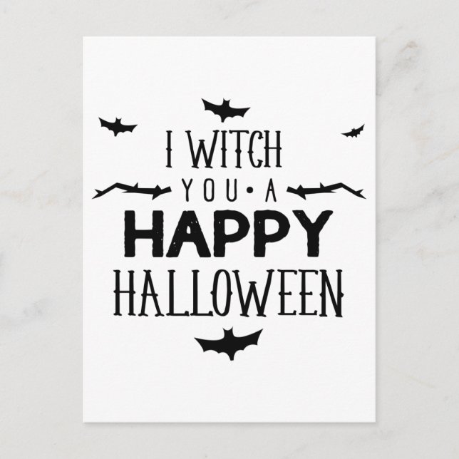 Carte Postale Je vous souhaite un joyeux Halloween (Devant)