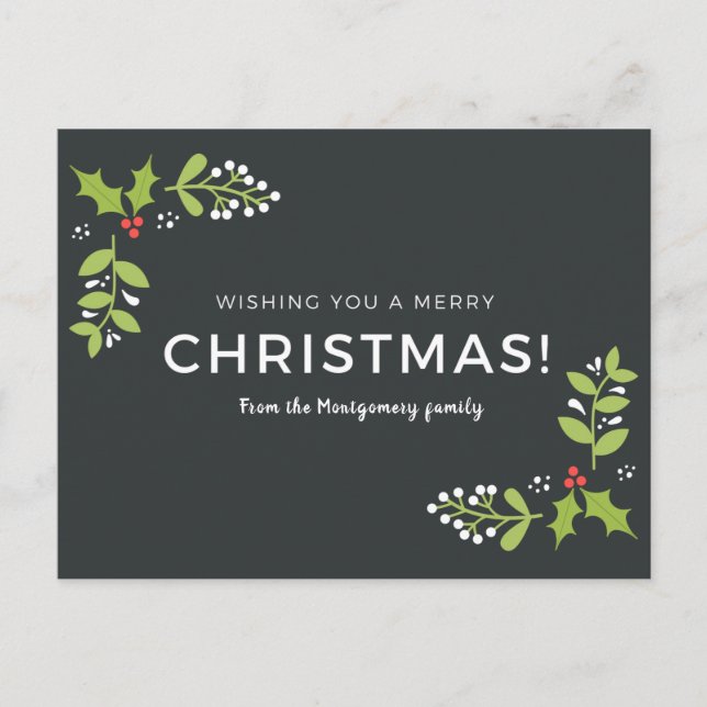 Carte Postale Je Vous Souhaite Un Joyeux Noël ! Personnalisable  (Devant)