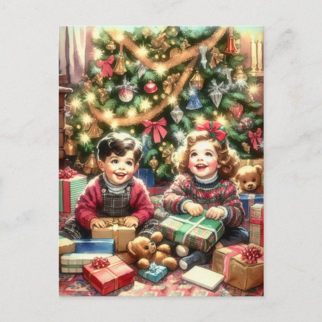 Carte Postale Je vous souhaite un Noël joyeux (Devant)