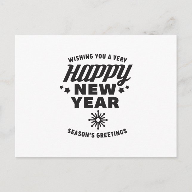 Carte Postale Je vous souhaite une très bonne année (Devant)