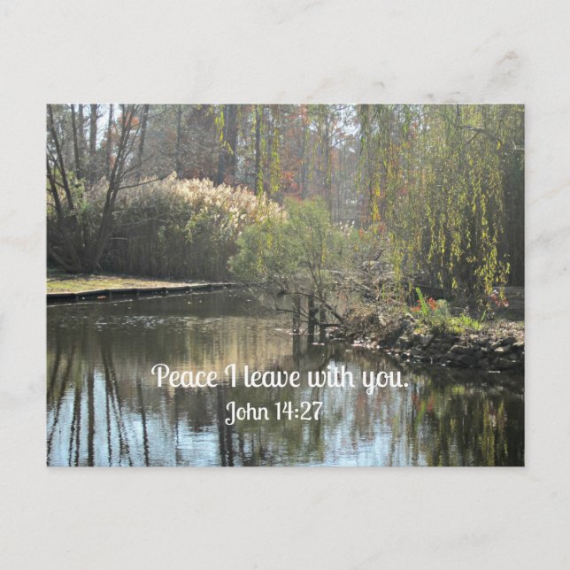 Carte Postale Jean 14:27 Paix Je pars avec toi. (Devant)